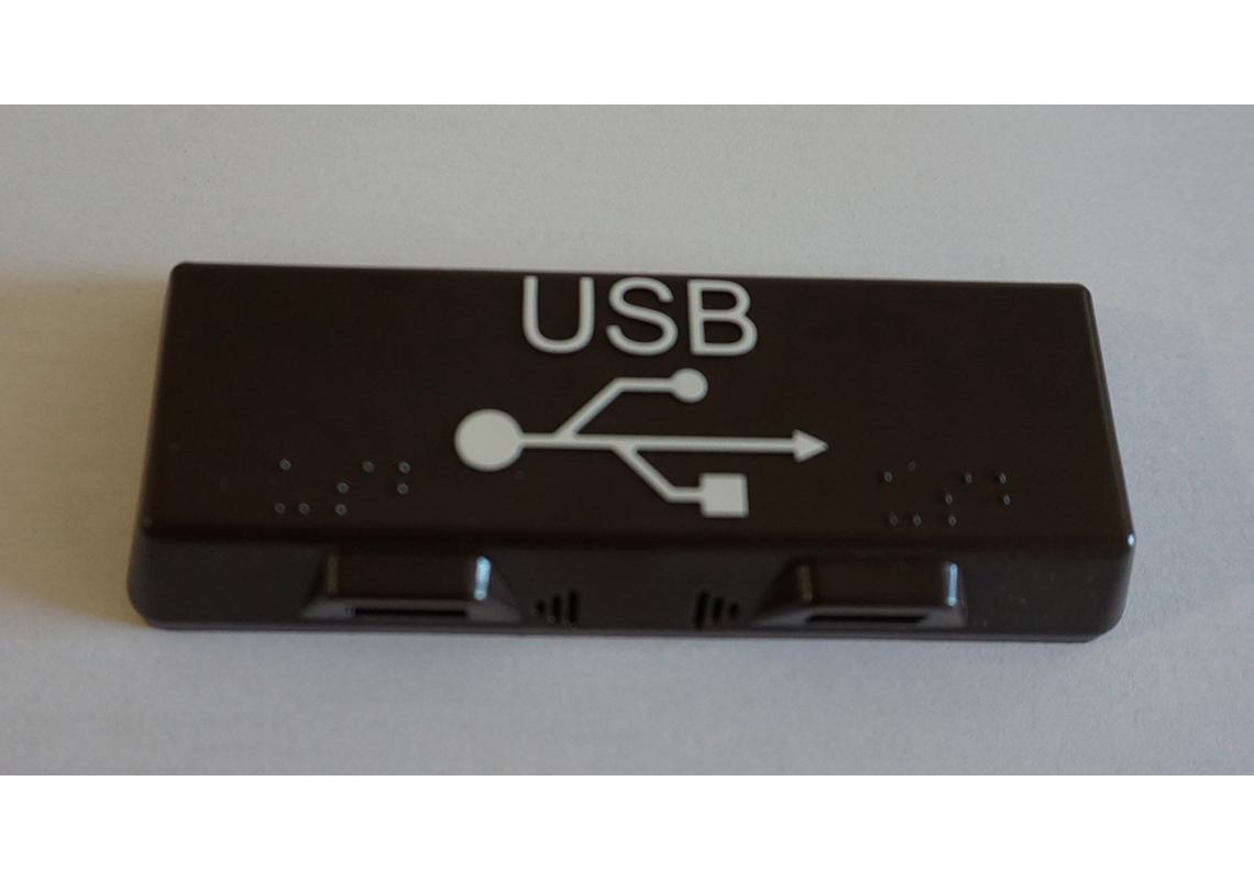Blue USB plug